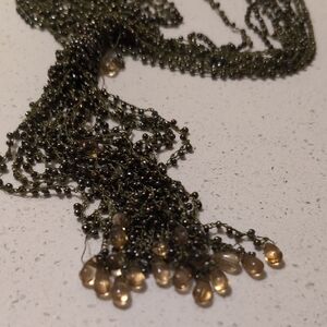 Elegant Beaded Necklace with Gold Accents
